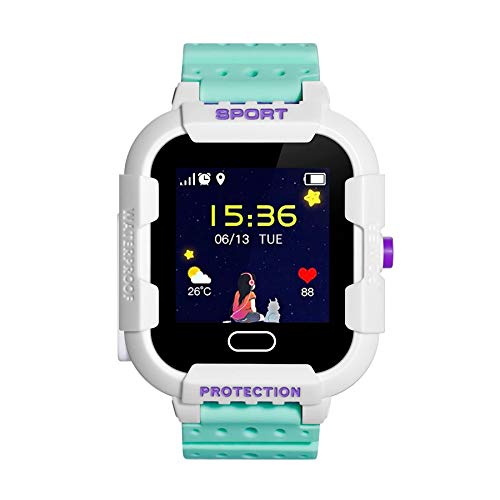 DCU TECNOLOGIC | Reloj Inteligente niños | Smarwatch para niños | Llamadas 2G | Tecnología GPRS+LBS+WiFi | A Prueba de Golpes | IP67 | Verde