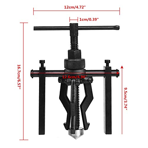 DEDC - Extractor de rodamientos internos de 3 mandíbulas de acero al carbono manual para rodamientos de piloto, kit de herramientas extractor de máquina de automoción de 3 mandíbulas