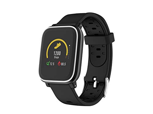 Denver Electronics SW-160 – Reloj Inteligente, Bluetooth, Sensor de frecuencia cardíaca, realiza un Seguimiento de tu Actividad física, Muestra la identificación de Llamadas y la notificación por SMS