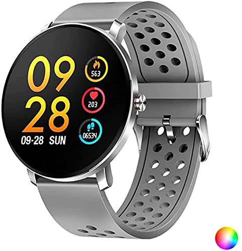 Denver SW-171 Reloj inteligente impermeable con Bluetooth, indicador de presión arterial, obturador remoto de la cámara – Rastreador de actividad deportiva multi - iOS y Android (versión británica)