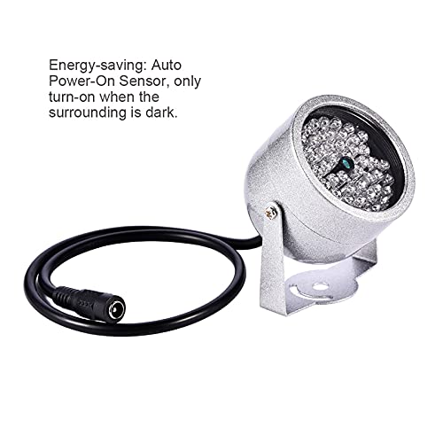 Deror 48-LED IR Light, 48 LED IR Illuminator Lights Luz de visión Nocturna infrarroja Impermeable para cámara CCTV de Seguridad