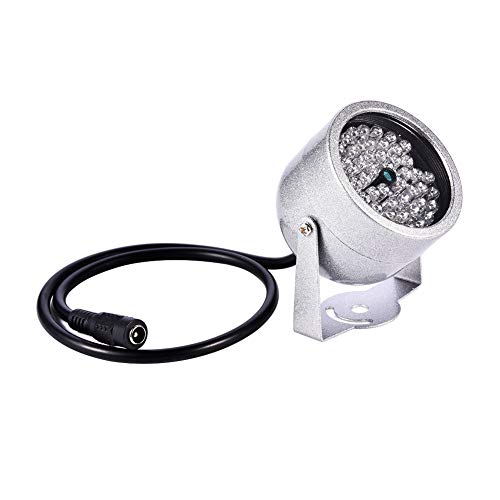 Deror 48-LED IR Light, 48 LED IR Illuminator Lights Luz de visión Nocturna infrarroja Impermeable para cámara CCTV de Seguridad