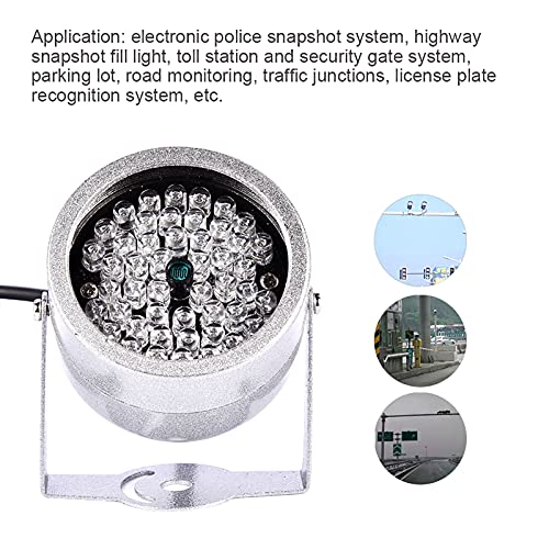 Deror 48-LED IR Light, 48 LED IR Illuminator Lights Luz de visión Nocturna infrarroja Impermeable para cámara CCTV de Seguridad