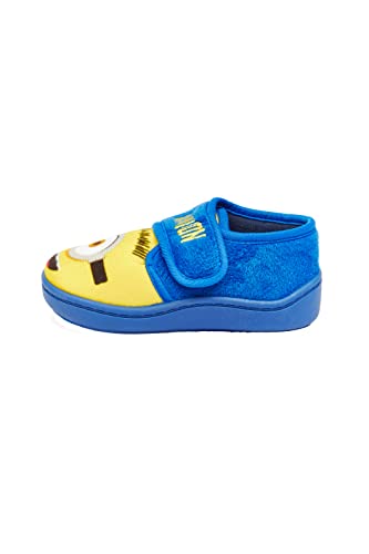 Despicable Me, Zapatillas para niños, color amarillo y azul, talla 6-2, Minions 1, 24 EU