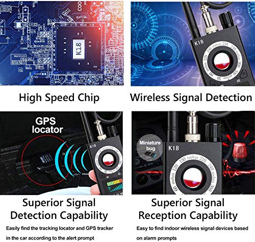 Detector RF, Detector de señal antiespía Profesional, Buscador de cámara Micro WiFi Oculta, Buscar Lente de cámara pinhole, Detectar rastreador GPS