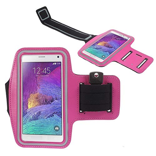 DFV mobile - Funda de Brazo Neopreno Brazalete Deporte Correr Bici Andar Ciclismo Gimnasio para Tecno Spark 4 Air (2019) - Rosa