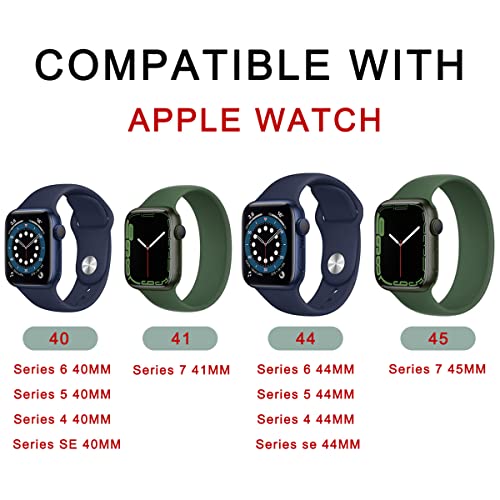 Diruite 2 Piezas Compatible con Apple Watch Series 7/6/5/4/SE Protector Pantalla Cristal Templado,Protección Pantalla Completa para PC Dura para iWatch Series 7/6/5/4/SE