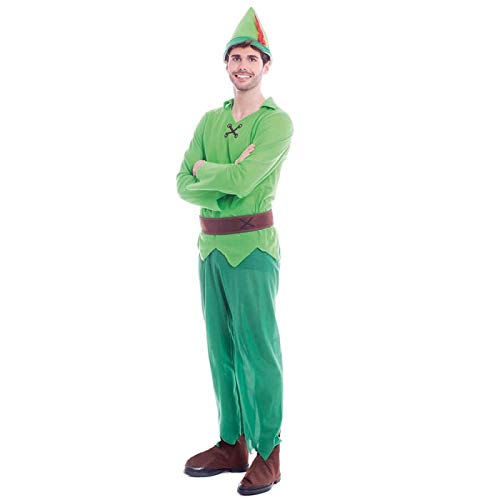 Disfraz Peter Pan Adulto【Tallas Hombre S a L】(Talla S) | Disfraces Carnaval Adulto Cuentos Personajes Fantasía