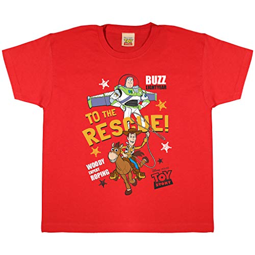 Disney Toy Story Buzz y Woody Camiseta de los Muchachos Rojo 116