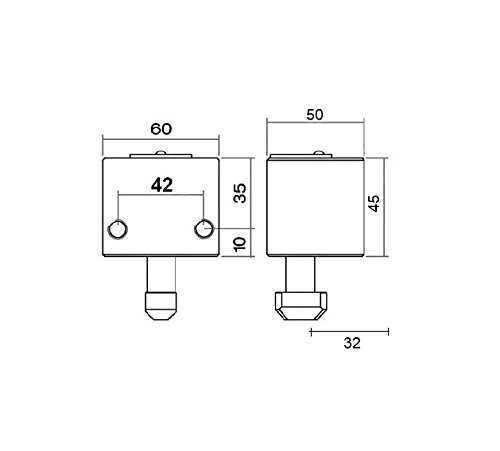 Dispositivo cerradura seguridad K-10 para puertas metálicas enrollables. Llave tubular.