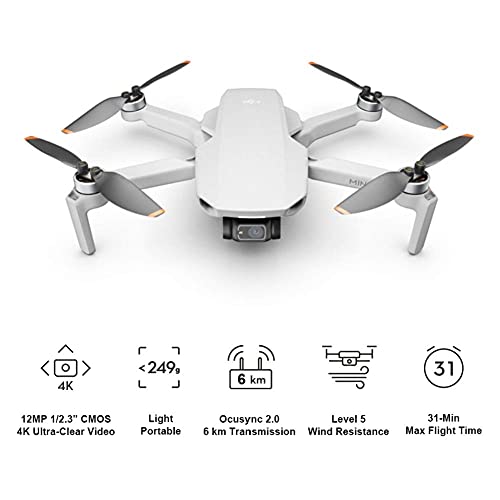 DJI Mini 2 Combo EU Care Refresh, Dron Ligero y Portátil, Batería 31 Minutos, Distancia Transmisión 6 Km, Sin Tarjeta