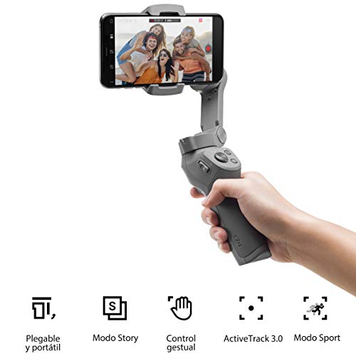 DJI OM3 Combo, Estabilizador de 3 Ejes para Smartphone Compatible con iPhone y Smartphone, Android, diseño Ligero y Portátil, grabación Estable, Control Inteligente + Trípode, Gris