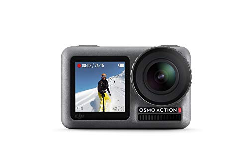 DJI Osmo Action Cam Cámara digital con 11m Pantalla dual Resistente al agua 4K HDR-Video 12MP 145 ° Cámara angular Negro