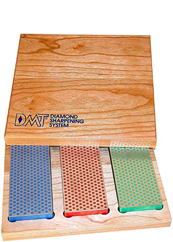 DMT W6EFC Tres Modelos de Diamante Whetstone en Caja de Madera Dura (6 Pulgadas), Multicolor