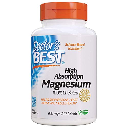 Doctor's Best Magnesio De Alta Absorción, 100 Mg - 240 Tabletas 240 Unidades 410 g
