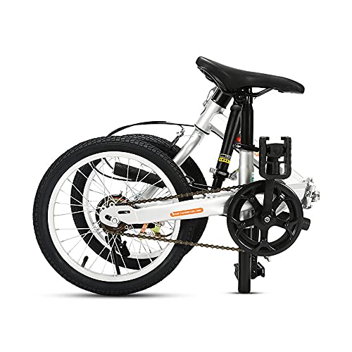 DODOBD Bicicleta Plegable de Aluminio de 16 Pulgadas, Bicicleta Plegable Mini Bicicleta Plegable, Hombres Mujeres Adultos Estudiantes Niños al Aire Libre Deporte de la Bici