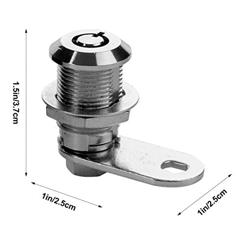 DOITOOL 2 cerraduras tubulares con llave cerradura para buzón para buzón de correo, montaje en pared para zapatero, archivador, caja de seguridad