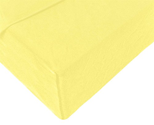 Double Jersey 100% Puro algodón Egipcio Suave Peinado - Extra Elasticidad Antiarrugas - Bolsillo Profundo Solapa 30cm - 160x200+30 Amarillo