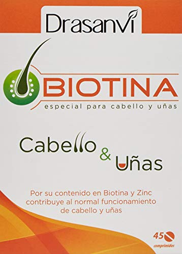 Drasanvi Biotina Comprimidos Para Fortalecimiento De Pelo Y Uñas, Sin Color, 45 Unidad