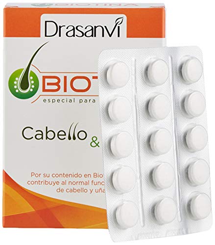 Drasanvi Biotina Comprimidos Para Fortalecimiento De Pelo Y Uñas, Sin Color, 45 Unidad