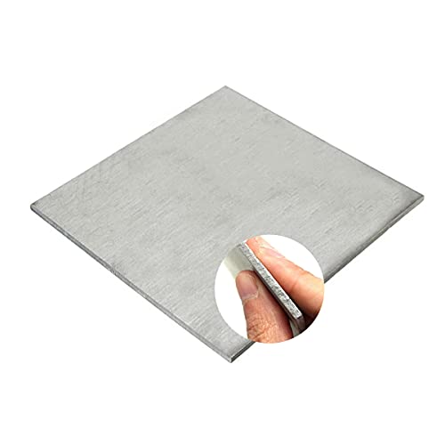 DSFHKUYB Hoja De Lámina De Titanio Cuadrada Ti Material De Placa Delgada 99.8% Pureza Suministros para Trabajar Metales 3.9X3.9 Pulgadas,Ta1,1.2x100x100mm