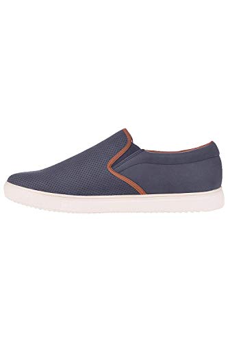 Duke D555 Zapatillas Blair de baja altura para hombre, azul (Azul marino/flor y brillo), 47 EU