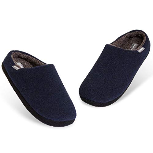 Dunlop Zapatillas Casa Hombre, Pantuflas Hombre De Forro Polar Suave, Zapatillas Hombre Con Suela Antideslizante Interior Exterior, Regalos Para Hombres y Chicos Adolescentes (Azul marino, numeric_42)