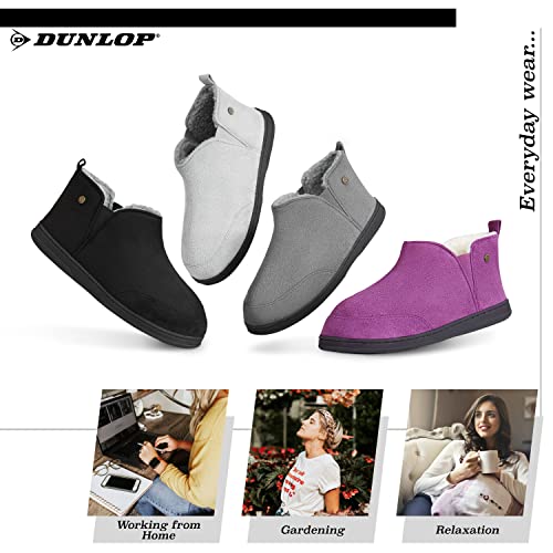 Dunlop Zapatillas Casa Mujer Alta, Pantuflas Mujer Forro Suave, Zapatillas Botas Mujer Invierno con Suela Antideslizante, Regalos Para Mujer Adolescente (Morado, 38 EU, numeric_38)