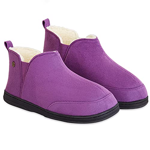 Dunlop Zapatillas Casa Mujer Alta, Pantuflas Mujer Forro Suave, Zapatillas Botas Mujer Invierno con Suela Antideslizante, Regalos Para Mujer Adolescente (Morado, 38 EU, numeric_38)