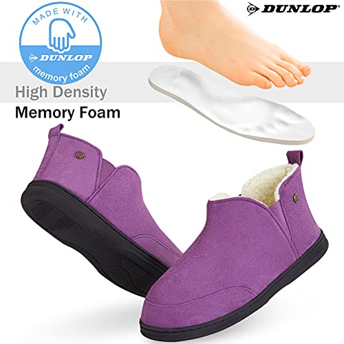 Dunlop Zapatillas Casa Mujer Alta, Pantuflas Mujer Forro Suave, Zapatillas Botas Mujer Invierno con Suela Antideslizante, Regalos Para Mujer Adolescente (Morado, 38 EU, numeric_38)