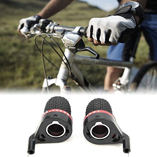 Duokon Bicicleta de Cambio de Velocidad, Bicicleta de montaña Bicicleta de Cambio de Velocidad Desviador de Cambio Manija Twist Grip Gear Shift Transmisión