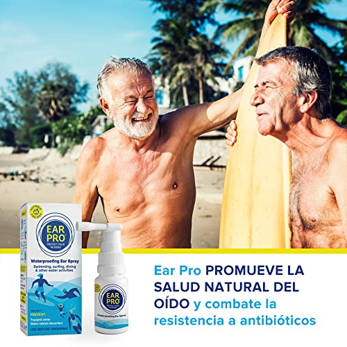 Ear Pro spray completamente natural para los oídos niños y adultos que evita la retención de agua y los problemas relacionados con el agua en el oído