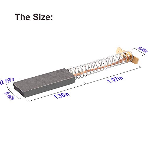 EasyULT 2 Pieza Escobillas de carbón carbón Motor de carbón para Lavadora Siemens WM, WXL, Extra Clase, Motor escobillas de carbón, Cepillos de carbono compatibles Bosch Motor de lavadora laminado