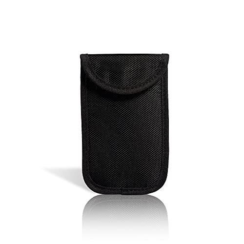 ECENCE 1x Muy pequeña Bolsa de protección contra la radia para llaves sin llave keyless go kessy Protección contra robo Negro