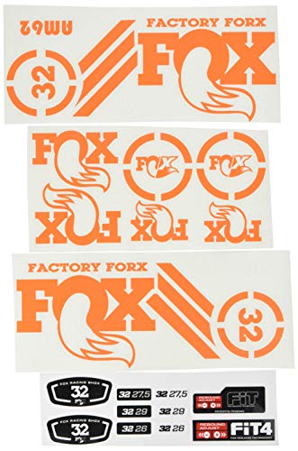 Ecoshirt Pegatinas Sticker Fork Fox 32 Am62 Aufkleber Decals Autocollants Adesivi Forcela Gabel Fourche, Naranja