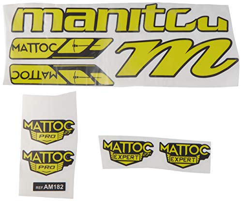 Ecoshirt Pegatinas Stickers Fork Manitou Mattoc Pro Expert Am182 Aufkleber Decals Autocollants Adesivi Forcela, Amarillo