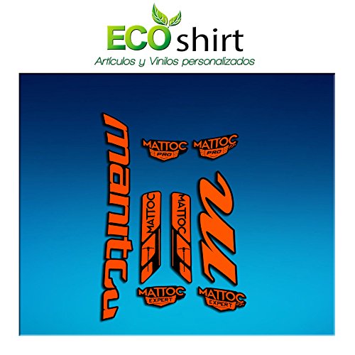 Ecoshirt Pegatinas Stickers Fork Manitou Mattoc Pro Expert Am182 Aufkleber Decals Autocollants Adesivi Forcela, Naranja
