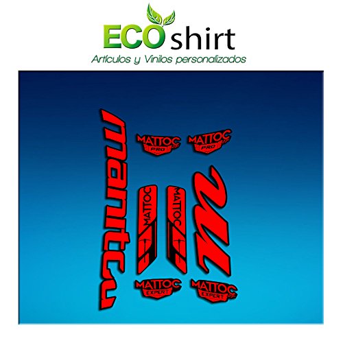 Ecoshirt Pegatinas Stickers Fork Manitou Mattoc Pro Expert Am182 Aufkleber Decals Autocollants Adesivi Forcela, Rojo