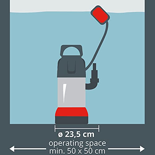 Einhell GC-DP 7835 -Bomba de aguas sucias(780W, capacidad de 15.700 l/h, profundidad max. de inversión 7m, conexión de manguera 47.8mm, cuerpos extraños hasta 35 mm, interruptor de flotador continuo)