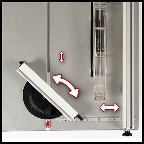 Einhell Sierra circular de mesa TC-TS 200 (máx. 800 W, motor de inducción de bajo mantenimiento, Ø200 x ø16 mm hoja, tope en ángulo (+/- 60°), hoja de la sierra puede inclinarse 45°)