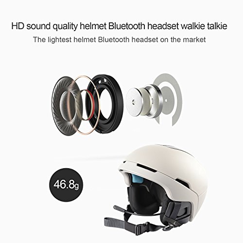 EJEAS E1 Auriculares Motocicleta Casco Bluetooth 4.1 Manos Libres Moto Casco Auricular Altavoces música Mic Control de Llamadas Ruido 12H Auriculares Altavoces Comunicación de Auriculares