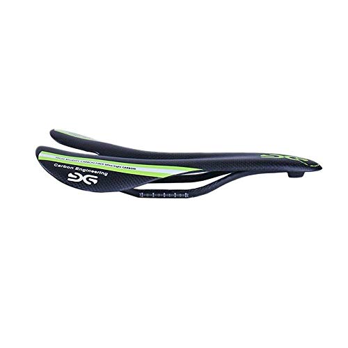 Elita One - Sillín para bicicleta de carretera y de montaña, de fibra de carbono superligera, color verde Opaco, 272 x 132 mm