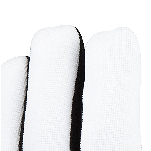 Elite Cycling Project - Guantes para Ciclismo Impermeables y Cortavientos (Agarre en Las Palmas de Silicona), Color Negro Blanco Blanco Talla:Mediano