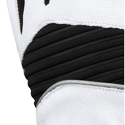 Elite Cycling Project - Guantes para Ciclismo Impermeables y Cortavientos (Agarre en Las Palmas de Silicona), Color Negro Blanco Blanco Talla:Mediano