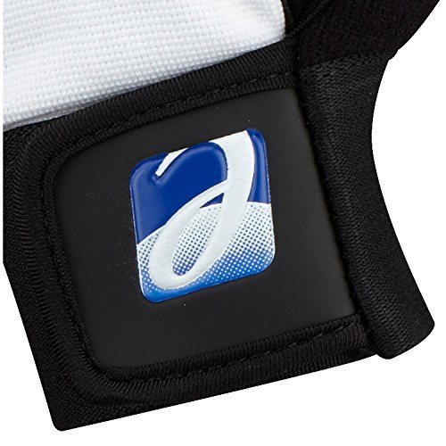 Elite Cycling Project - Guantes para Ciclismo Impermeables y Cortavientos (Agarre en Las Palmas de Silicona), Color Negro Blanco Blanco Talla:Mediano