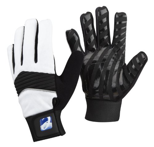 Elite Cycling Project - Guantes para Ciclismo Impermeables y Cortavientos (Agarre en Las Palmas de Silicona), Color Negro Blanco Blanco Talla:Mediano