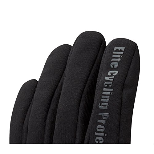 Elite Cycling Project Malmo - Guantes de Ciclismo para Hombre (Impermeables), Hombre, Color Negro, tamaño Large