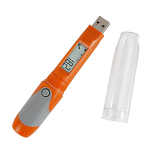 Elitech RC-51H PDF Registrador de Datos de Temperatura y Humedad, USB Registrador Tester Points Pen Style, 32000 Puntos de Registro, Data Logger para Transporte de Alimentos, medicamentos