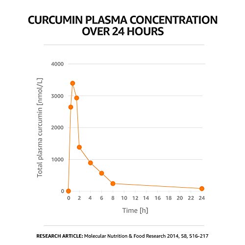 Elixirvit Curcumina líquida con vitamina D, 185 veces más biodisponible que la cúrcuma/curcumina típica – Absorción inmediata – Potente curcumina NovaSOL, 60 cápsulas