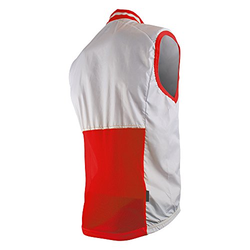 ELTIN Chaleco Protect, Hombre, Blanco/Rojo, M